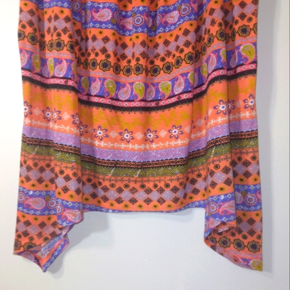 New Directions Woman High Cut Shoulder tunic tank w/ embellished neckline Sz XL - Picture 6 of 11